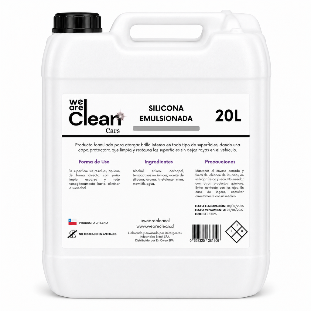 Silicona Emulsionada para limpieza interior de autos