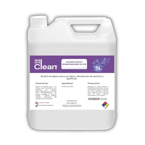 Alcohol Desnaturalizado 95% 5 litros