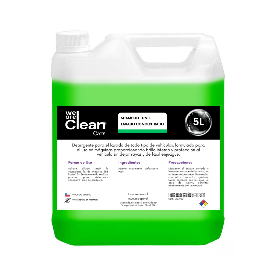 Shampoo para tunel de lavado 5 litros