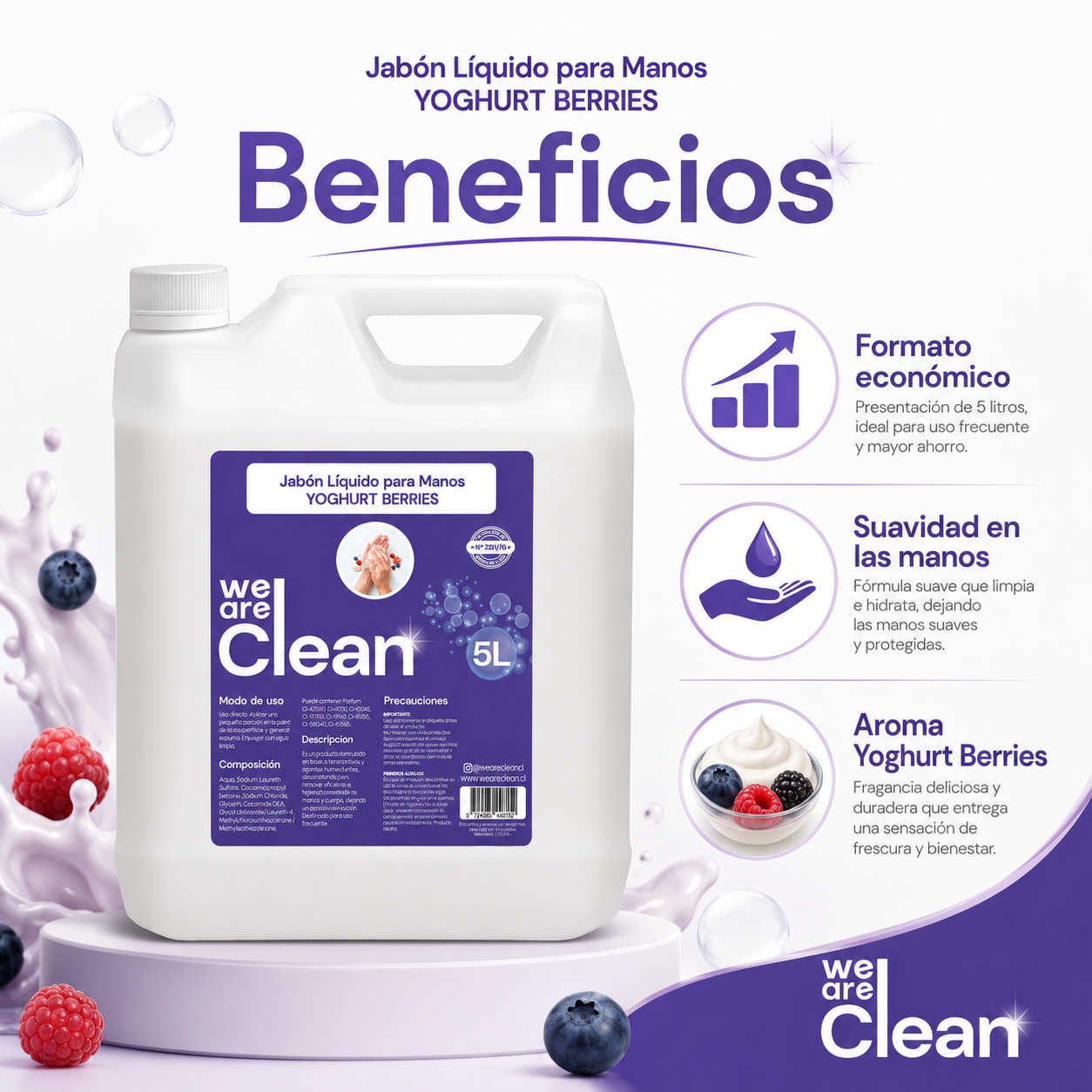 Jabon Liquido Yoghurt y Berries